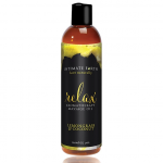 Intimate Earth Relax Massage Oil 240ml - Lemongrass & Coconut Blend