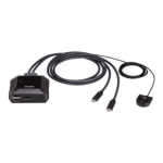 Aten | 2-Port USB-C 4K DisplayPort KVM Switch with Remote Port Selector | US3312 | Warranty 24 month(s)