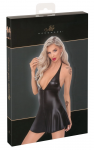 Noir Handmade Flared Dress XL - Shiny Matte Snakeskin & Wet Look Finish