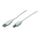 LogiLink USB-B 2.0m pilkas