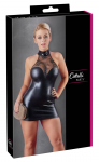 Cottelli Collection Elegant Lace & Wet Look Dress S Black