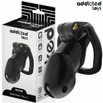 Addicted Toys Locked Midnight Cell Anatomic Cage Size L Black 107mm