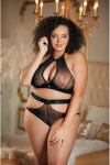 Dreamgirl Lace Halter Top & Backless High-Waisted Panty Set Black S/M