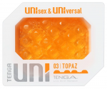 Tenga UNI Topaz Flexible Intimate Sleeve, Dual-Textured, 6 cm, TPE