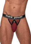 Male Power Cock Pit Net Jock S/M - Burgundy Comfort System
