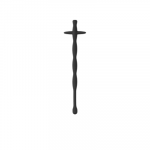 Triune Silicone Urethral Dilator Flexible 8 mm Body-Safe Black