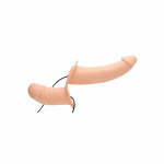 Supreme Pleasure Vibrating Double Model with Adjustable Harness Black