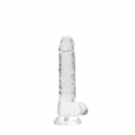 RealRock Crystal Clear 7" Intimate Device with Suction Cup Transparent