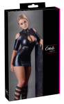 Cottelli Collection Cold Shoulder Dress Black L Wet Look Finish