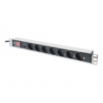 Digitus | Aluminum outlet strip with overload protection | DN-95403 | Sockets quantity 7
