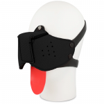 OHMAMA Adjustable Dog Face Costume Mask Black - 4-Position Strap