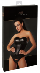 Noir Handmade Orgia Mysteria Corset Top Black L - Powerwetlook, Zip Front