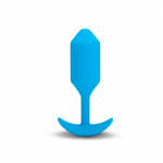 b-Vibe Vibrating Snug Plug 3 Blue - Weighted Silicone Model 160g