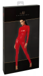 Noir Handmade Orgia Red Powerwetlook Jumpsuit L - Matte Finish