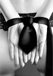 EasyToys Satin Bondage Tie Elegant and Versatile Black 130 cm