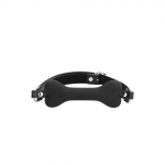 OUCH! Silicone Bone-Shaped Gag Adjustable Black Restraint System