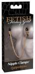 FFS Adjustable Nipple Clamps with Gold-Tone Chain, 42 cm, Metal/PVC