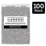 London Regular Transparent Condoms 100-Pack Silicone Lubricated 52mm