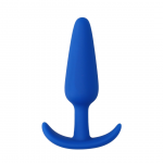 EasyToys Slim Silicone Anal Plug for Beginners - Black, Flexible Grip