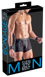 Svenjoyment Bondage Pants S Black Matte-Net with Detachable Cuffs