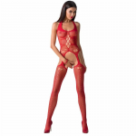 Passion BS059 Red Bodystocking Mesh Design One Size