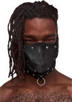 Male Power Triton Adjustable Mask with Neck Strap and Front Ring Black