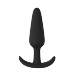 EasyToys Slim Silicone Training Plug Black - Flexible Small Model