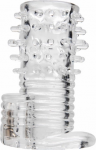 Master Series Vibrating TPR Intimate Sleeve Clear 3.5in