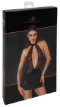 Noir Handmade Dress Sparkle M - Black Powerwetlook & Shimmer Detail