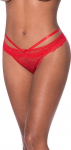 Magic Silk Exposed Cheeky Lace Panty S/M Red - Elegant Cut-Out Design