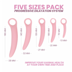Intimichic Silicone Dilator Set 5 Sizes Medical-Grade Progressive System