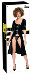 Black Level Vinyl 2-in-1 Shiny Dress & Coat Set XL, Black Finish