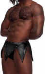 Male Power Gladiator Kilt L/XL Black - Modern Design with Stud Accents