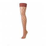 Kix'ies Claudia Thigh-High B Red - Large Net Fashion Stockings