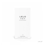 LELO HEX Original 12-Pack - Advanced Hexagonal Latex Condoms, 54 mm