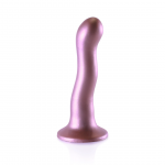 Ouch! Ultra Soft Silicone Curvy Model 17cm with Suction Cup Metallic