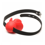 XR Brands Gag Order Silicone Ball Mouthguard Red Adjustable Strap 3.8&rdquo;
