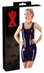 LateX Black Mini Dress XL - Sleek Sleeveless Rubber Look