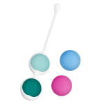 Happy Loky Kegel Beads Set - 4-Step Progressive Pelvic Floor Trainer, Pink