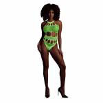 OUCH! Neon Body with Grecian Neckline UV-Activated Pink XS/XL