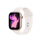 Apple Watch Series 11&nbsp;GPS + Cellular 42mm Rose Gold Aluminium Case with Light Blush Sport Band - S/M | Apple