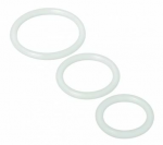 Trinity Vibes Silicone Comfort Rings Set, Clear, 3 Sizes