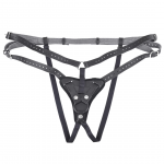 Sportsheets Aurora High Waisted Harness Adjustable Black 60&rdquo; Max