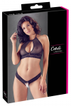 ZADO Lace Bra & Crotchless String Set L/XL - Delicate Transparent Design