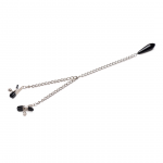 XR Brands Titty Taunter Adjustable Nipple Clamps with Weighted Bead, Black
