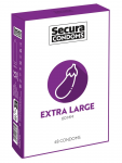 Secura Extra Large Condoms 48pcs - Enhanced Comfort & Size, 60mm Width