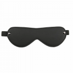EasyToys Leather Eye Mask with Adjustable Elastic Band - Black