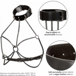 CalExotics Euphoria Multi Chain Collar Harness, Adjustable Vegan Leather