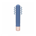 Loveline Ribbed Mini Intimate Device Blue Horizon Compact Size