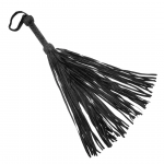 Prowler RED Leather Suede Flogger Black - Sturdy Suede Handle, Long Strands